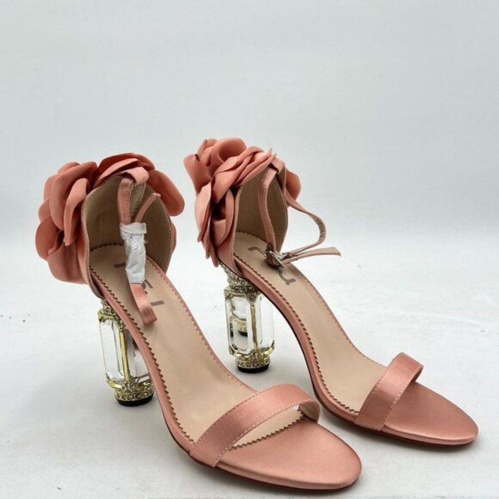 FSJ Women Open Toe Stylish Sandal Ankle Strap Chunky Block High Thick Heels